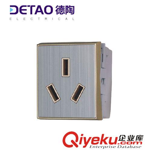 D5-118不銹鋼拉絲系列 d5-007 二位多功能插座 江西德陶插座