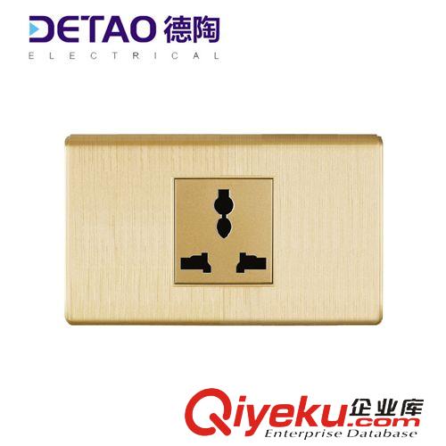 D7-118塑料拉絲系列 德陶多功能墻壁開關插座 d7-006一位多功能插座原始圖片2