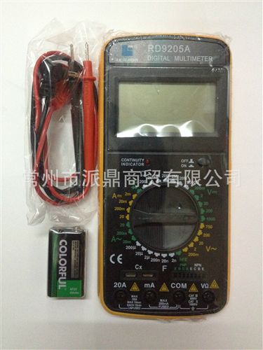 萬用表 批發(fā)zp雷爾達(dá) RD9205A 數(shù)顯萬用表 經(jīng)濟(jì)型數(shù)字萬用表