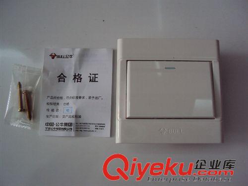 公牛開關(guān) zp86型公牛開關(guān)一開雙控帶熒光阻燃PC墻壁開關(guān)G05K112Y原始圖片3