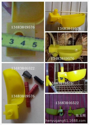 鸚鵡鳥用品 自動半橢圓飲水器熟料厚壁鵪鶉飲水器鴿子鳥鵪鶉鸚鵡鷓鴣飲水碗