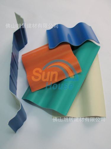 PVC／PC塑料波浪瓦 全國供應(yīng)紅色PVC波浪瓦