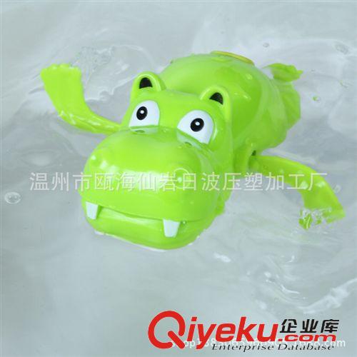 車模型 批發新款 大號發條游水玩具河馬可愛超Q發條玩具上鏈玩具原始圖片3