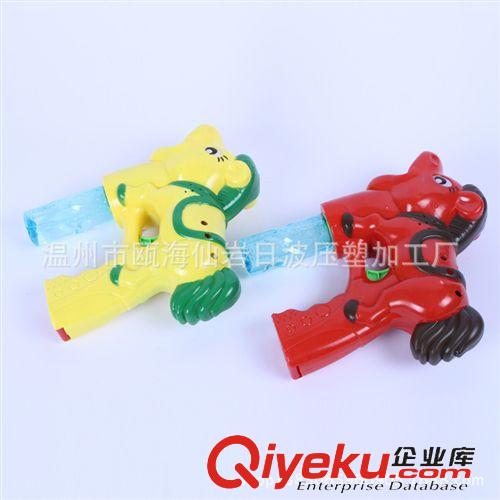 音樂玩具/兒童樂器 新款可愛動物  駿馬泡泡槍 手動泡泡槍 帶燈光加音樂雙瓶水