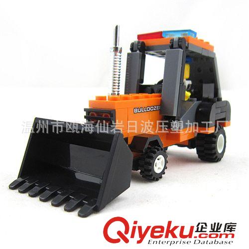 DIY、拼裝、拼砌玩具 供應(yīng)早教推土車 工程車積木 拼插塑料積木  廠家熱銷 益智玩具原始圖片3