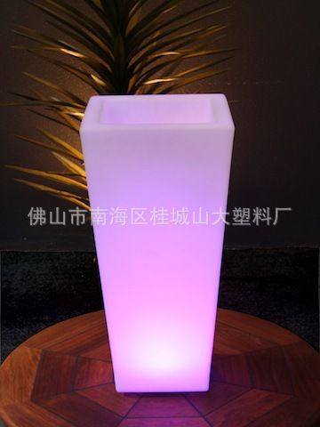 大型塑料花盆 LED七彩發(fā)光花盆 740花盆 滾塑加工