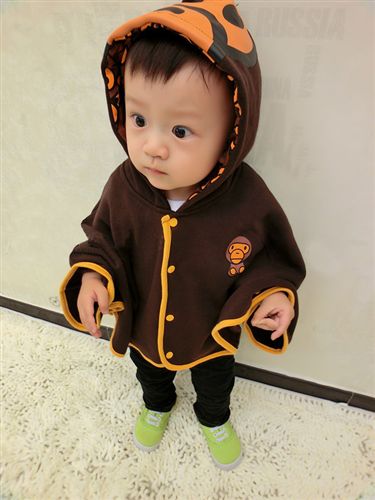 衣服類 bape寶寶披風 babymilo兒童斗蓬嬰兒披風批發 加絨