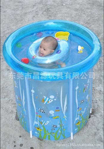 嬰兒游泳池 （環(huán)保6P料）充氣水池嬰兒泳池 嬰兒游泳充氣水池（80*90cm）原始圖片3