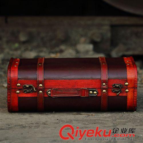 復古模型攝影道具 復古懷舊箱子擺件歐式攝影道具皮箱服裝櫥窗陳列手提箱仿古飾品箱原始圖片3
