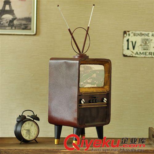 復古模型攝影道具 復古老式電視機模型懷舊擺件歐式裝飾品擺設家居陳列影樓攝影道具原始圖片2