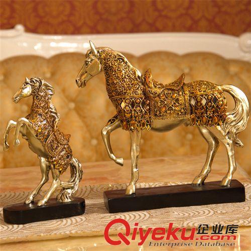 樹脂擺件 歐式樹脂工藝品馬擺件 新年裝飾商務禮品送領導同事新年禮物批發