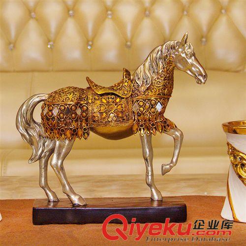 樹脂擺件 歐式樹脂工藝品馬擺件 新年裝飾商務禮品送領導同事新年禮物批發原始圖片2