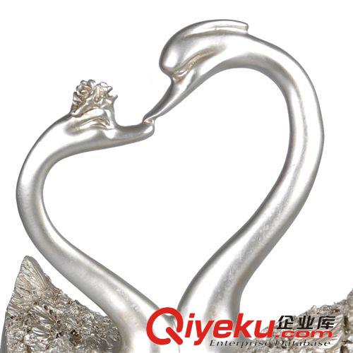 樹脂擺件 情人節定情樹脂天鵝擺件歐式家居裝飾品創意結婚慶禮物新婚房客廳原始圖片3