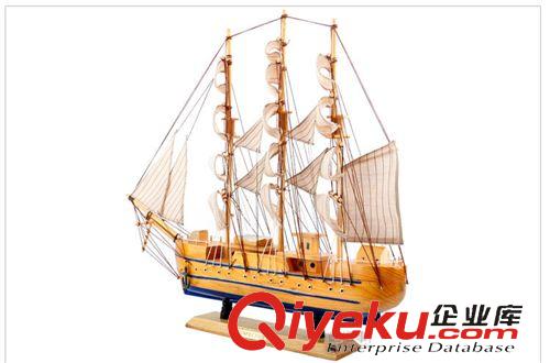 木質擺件 木制帆船模型一帆風順工藝品家居裝飾品新房創意現代時尚擺件批發原始圖片2