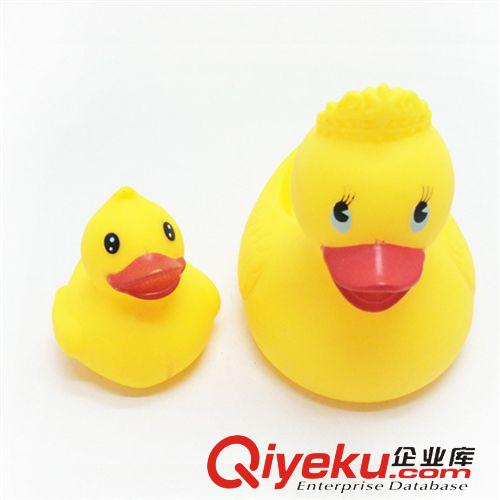 002 洗澡玩具/測溫產(chǎn)品 捏捏響玩具  搪膠大小鴨 寶寶游泳戲水洗澡玩具 沐浴小鴨子