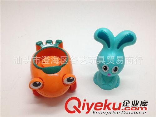 004 益智玩具 趣味卡通車（蘿卜車+兔）兒童玩具 動物和車子可以分開隨意搭配