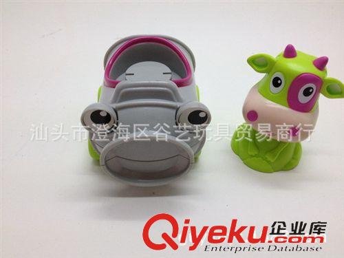 004 益智玩具 趣味卡通車（奶瓶車+牛）兒童玩具 動物和車子可以分開隨意搭配原始圖片3