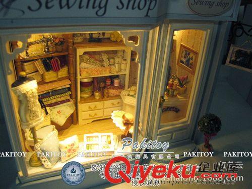 燈光小屋 手工創(chuàng)意禮物diy小屋批發(fā) 歐洲旅行日記薩維爾街裁縫店 情人出口原始圖片2