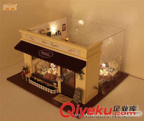 大型小屋 生日禮物 創意禮品diy小屋 愛的旋律咖啡館 拼裝模型 情人節出口原始圖片3