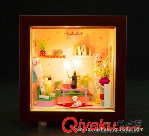 燈箱小屋 生日情人節(jié)禮物 創(chuàng)意diy小屋帶燈展示盒小屋 創(chuàng)業(yè)時(shí)期 一件代發(fā)原始圖片2