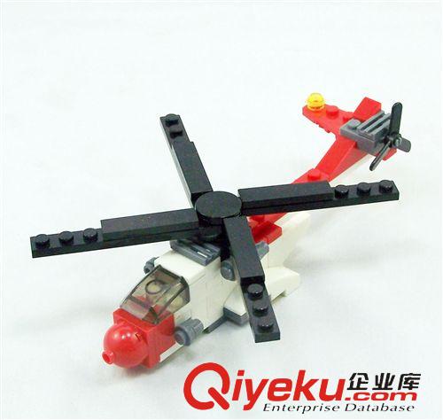 樂高類積木 006變形9.9玩具塑料顆粒拼裝轟炸機(jī)積木 五元店便宜地?cái)偧胸浽丛紙D片2