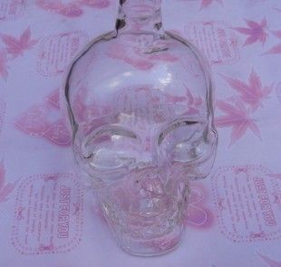居家生活 工廠直銷 水晶玻璃骷髏頭酒瓶350ml原始圖片3