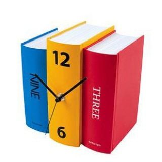 時(shí)鐘鬧鐘 奇玩 Karlsson設(shè)計(jì) 書本時(shí)鐘 個(gè)性創(chuàng)意字典鐘表 復(fù)古座鐘 書架鐘原始圖片2