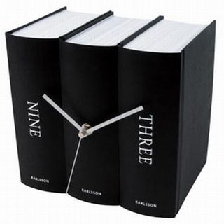 時(shí)鐘鬧鐘 奇玩 Karlsson設(shè)計(jì) 書本時(shí)鐘 個(gè)性創(chuàng)意字典鐘表 復(fù)古座鐘 書架鐘原始圖片3