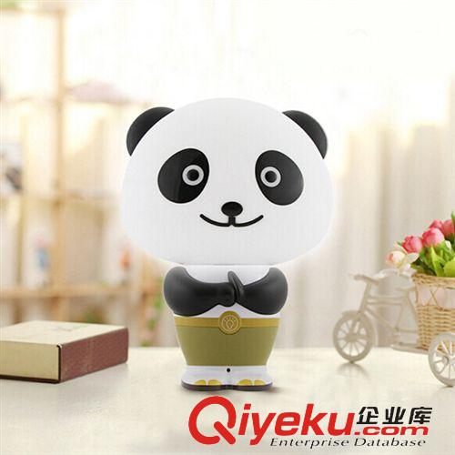 新品上架 二代熊貓智能燈 聲控報時熊貓阿寶臺燈 語音對話|錄音 留言觸摸燈原始圖片2