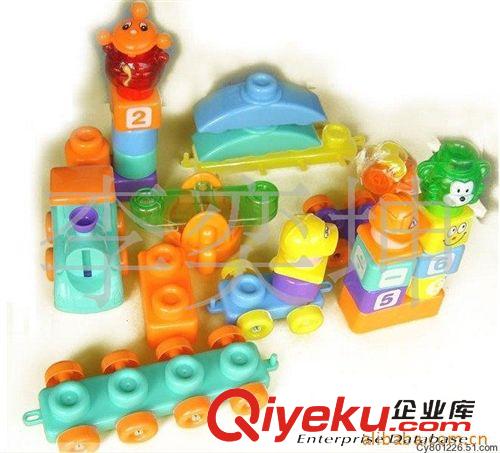 爆款專區(qū) 洪泰積木 810 智力積木玩具60PCS  火車積木 公仔積木 幼兒玩具原始圖片2