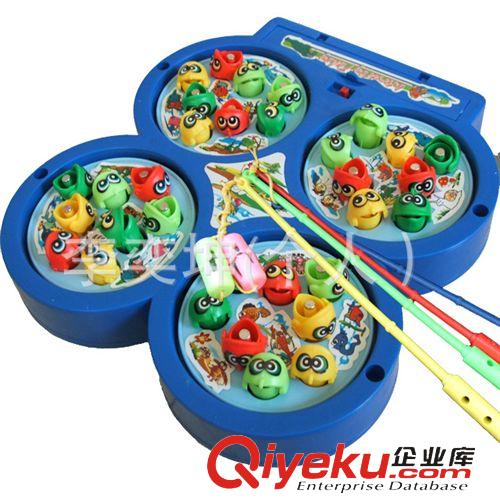 戲水 沙灘.水槍類 9923 兒童玩具 電動音樂釣魚盤 玩具熱賣4個魚桿32條魚原始圖片2