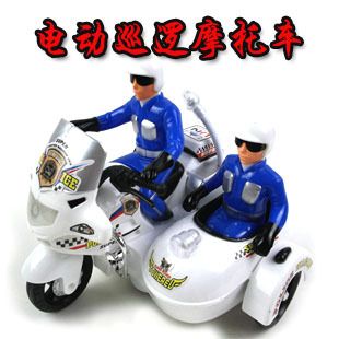 電動玩具系列 新品上市兒童電動警車 jc巡邏電動摩托車 帶燈光音樂電動玩具車