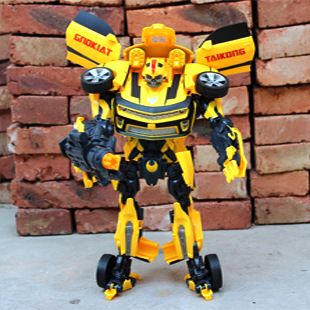 益智玩具系列 批發(fā)2014年{zx1}款變形玩具 超變金剛4 百變戰(zhàn)將大黃蜂 聲光機器人原始圖片3