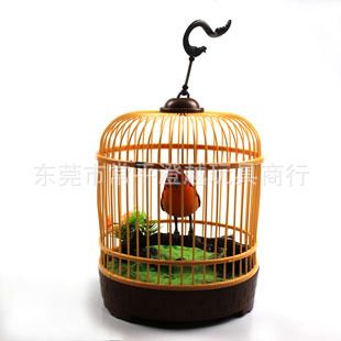 聲控玩具系列 西騎士單鳥籠聲控\工藝擺設\HL507單鳥\休閑玩具\聲控鳥 電動小鳥原始圖片2