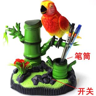 聲控玩具系列 倍隆單聲控鳥\工藝擺設\休閑玩具\聲控鸚鵡 電動鸚鵡 樹梢鸚鵡原始圖片2
