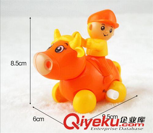 12月上新 卡通上鏈小騎士玩具批發 可愛小馬小牛小象騎士發條玩具 會擺動原始圖片3