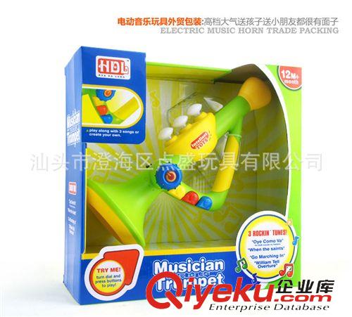 9月上新 熱銷嬰幼兒小號音樂玩具 動感仿真小號樂器可調(diào)音量自帶電池777-3