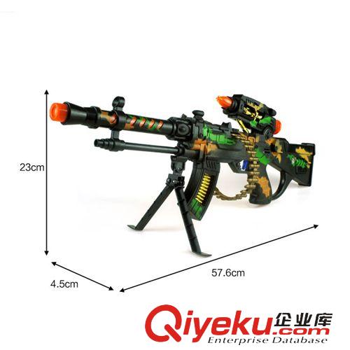 軍事遙控 熱銷 兒童迷彩震動(dòng)帶子彈語音槍 沖鋒槍電動(dòng)玩具槍A666-4原始圖片2