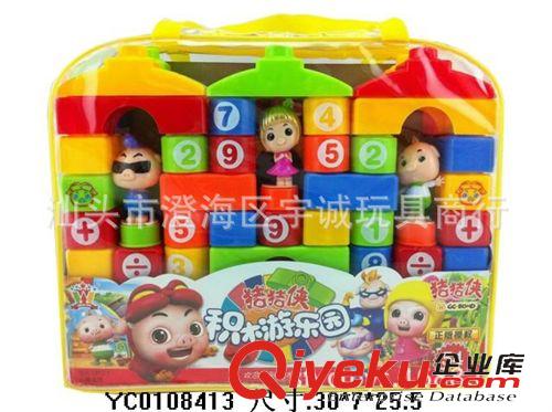 益智玩具 供應(yīng)最熱銷兒童玩具廠價(jià)直銷54PCS豬豬俠益智積木(正版授權(quán))原始圖片3