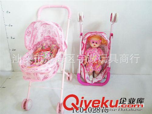 手推車 供應最熱銷兒童玩具過家家嬰兒手推車加娃娃原始圖片3