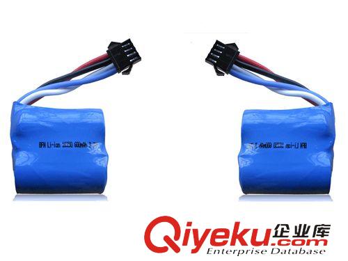 玩具配件 熱銷7.4V 600MA 優迪UDI001遙控船 快艇專用電池 18350鋰電池