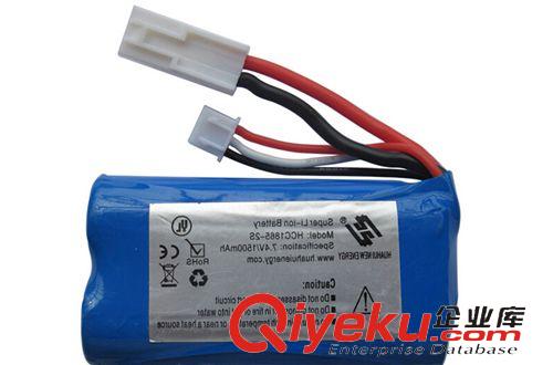 玩具配件 飛輪FT009快艇遙控船電池 7.4V 1500MA航模車模圓柱型動(dòng)力鋰電池