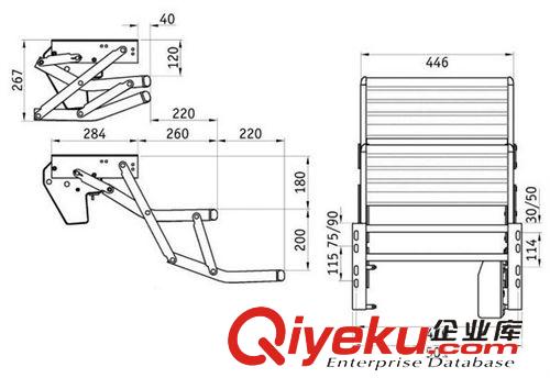 房車踏步 9978357【房車配件】440mm雙臺階電動踏步原始圖片2