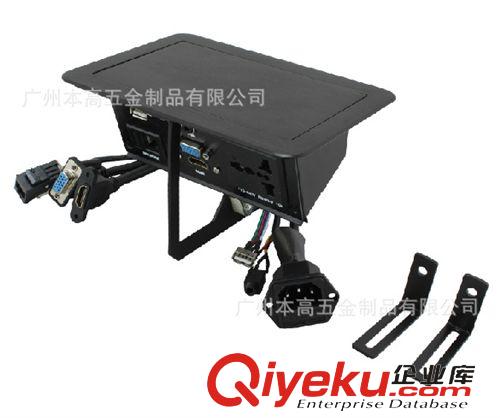 氣壓式桌面插座系列 BL-0416 氣壓式鋁拉絲桌面插座原始圖片3