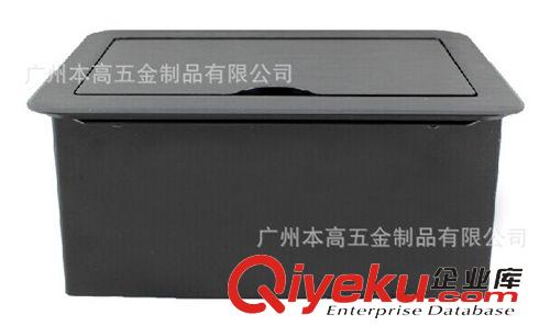 鋁合金毛刷桌面線盒系列 CL-0417 掀蓋式鋁合金桌面插座/多媒體桌面插座原始圖片2