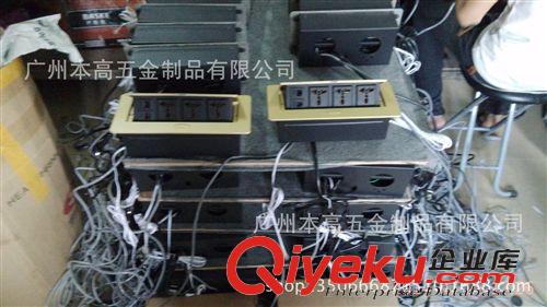 （免焊線）彈起式桌面插座系列 本高-訂制金色桌面插座/彈起式桌面線盒免焊線原始圖片3