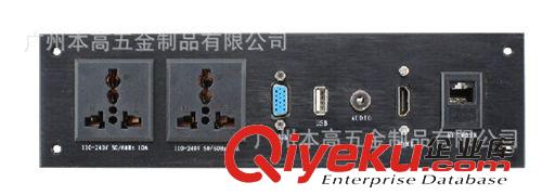 屏風/墻壁多媒體插座系列 D8603 鋁面板墻壁多媒體插座
