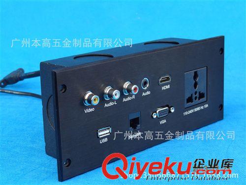 屏風(fēng)/墻壁多媒體插座系列 P810 多媒體鋁合金面板接線盒