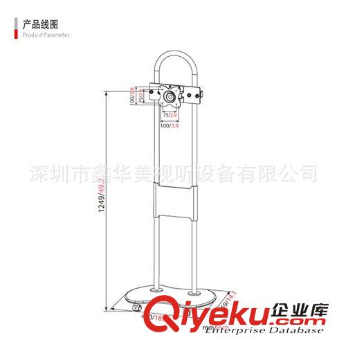 電視機移動支架系列 設(shè)備觸摸屏小型廣告移動支架 適合室外廣告機使用展示支架