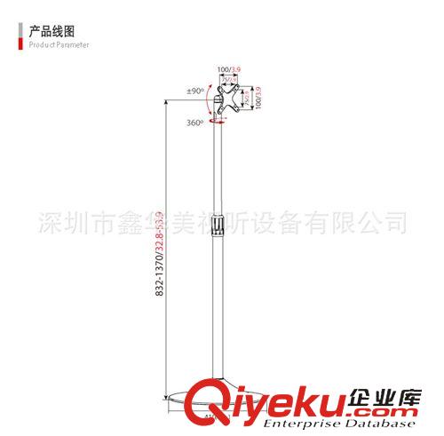 電視機移動支架系列 24寸以下廣告機觸摸屏落地支架原始圖片2